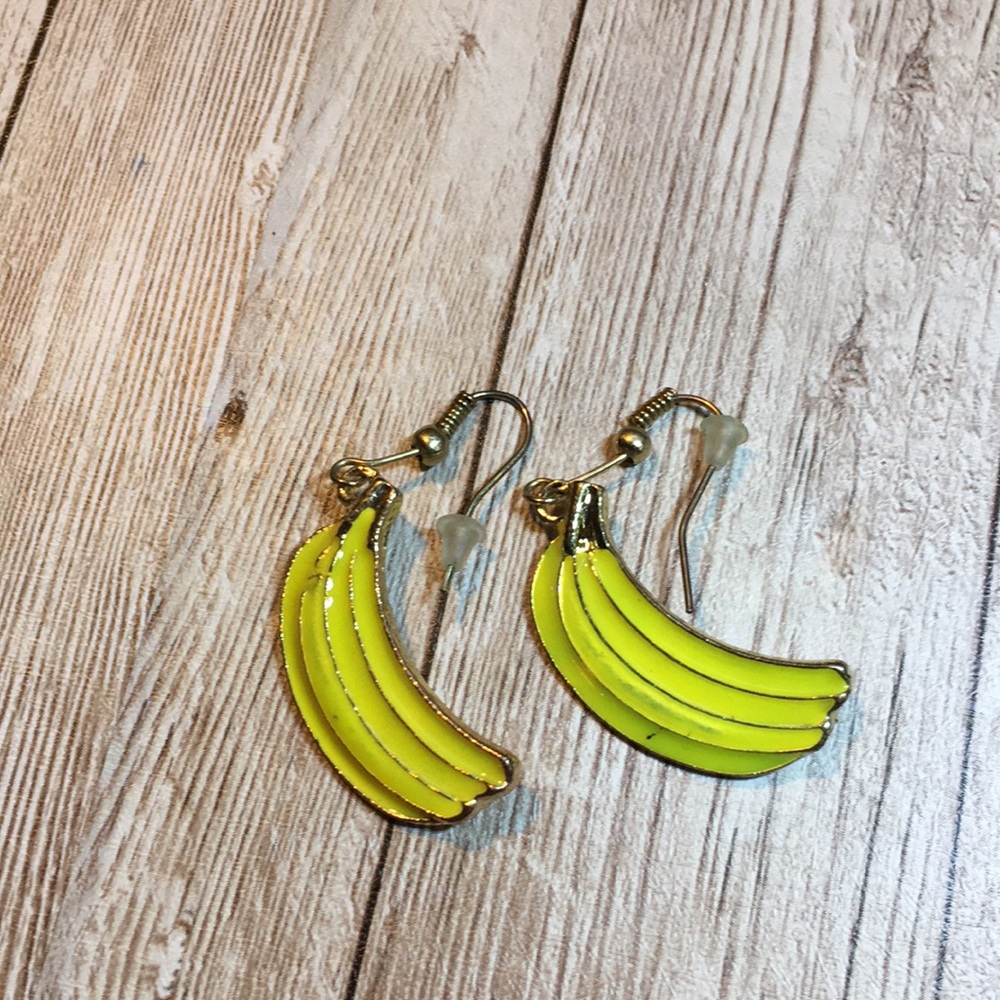 Earrings banana dangle earrings